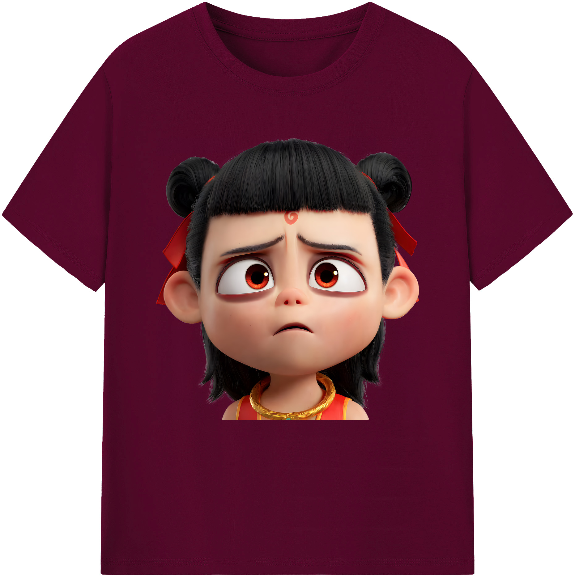 （画像用） Ne Zha 2 ナタ 魔童の大暴れ レディースカジュアルプリントTシャツ（綿100％）